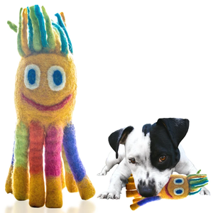 Giocattoli per Cani in Lana Feltrata Colorata - Set <span class=keywords><strong>di</strong></span> Giocattoli Allegri, Sicuri e Morbidi per Cani da Interno per Battaglie, Inseguimenti e Divertimento - Product Image 4