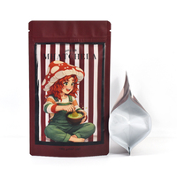 Sachet refermable personnalisé en Mylar de qualité alimentaire pour poudre de matcha et thé vert, écologique et réutilisable
