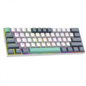 Clavier de jeu mécanique compact 60% <span class=keywords><strong>RK61</strong></span> filaire RGB Mini USB Type-C Interface Anti-Ghosting Switches bleus clic-clac pour PC portable - Product Image 1