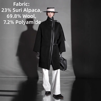 Manteau en Laine d'Alpaga Sulie pour Femme, Vente en Gros, Luxe, Vintage, Double Face, Épais, Tendance
