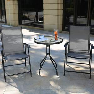 Chaise de Patio d'extérieur pliante avec cadre métallique, chaise d'extérieur Portable avec accoudoir, terrasse, Camping - Product Image 5