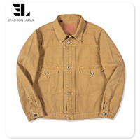 LARSUR Veste de camionneur en toile de canard lourd personnalisée d'usine Veste de travail formelle Detroit Corvée Paris Boucle en toile pour hommes