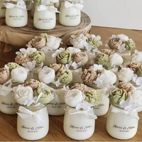 Großhandel Luxuriöse Romantische Aromatherapie Duftkerzen Mini-Kerzen Öko-Natursojawachs Blumen Heimdekoration Weihnachts- und Hochzeitsgeschenke