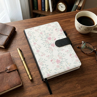 Carnet en cuir A5 bicolore avec fermeture magnétique, idéal pour l'impression UV personnalisée et la création DIY