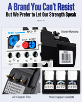 Penjualan Panas CHINT NR2-25 7-10A Relay Thermal Overload untuk Perlindungan Motor dan Kontrol Motor