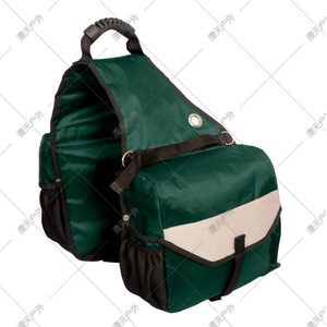 Bolsa de Sillín de Tela Oxford, Talla Única, Verde y Negra, Bolsillo de Almacenamiento para Equitación, Bolsa para Equipo Ecuestre - Product Image 1