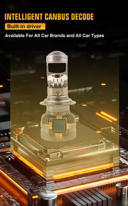 Vente directe d'usine OEM ODM, lentille de projecteur H4 Mini Bi Led 110W 13000LM, faisceau haut/bas, projecteurs à lentille Led avec pilote intégré - Product Image 6