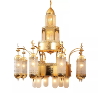 Royaleyes – lustre islamique en laiton Antique, classique, grand plaqué or, fer arabe, éclairage Masjid, éclairage de mosquée, OEM/ODM