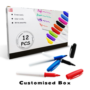 12 Màu Sắc Mini Fine Tip Khô Xóa Đánh Dấu Cho Silicone Bảng Trắng Xách Tay Hộp Quà Tặng Bao Bì Mực Đầy Màu Sắc Chi Phí Thấp Đặt Hàng Số Lượng Lớn - Product Image 6