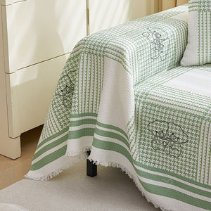 Serviette de canapé en gaufre à carreaux vert frais Décoration de salon de style énergique amusant - Product Image 5