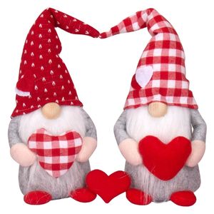 Regalos de Decoración para el Día de San Valentín, Muñecos de Pareja sin Rostro con Forma de Corazón de Rudolph, Adornos para Ventanas - Product Image 1