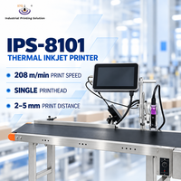Mesin Pencetak Barcode TIJ IPS-8101 Mesin Pengkodean Tanggal Otomatis Mesin Pencetak Kode QR untuk Karton, Tas, Minuman, Komponen Elektronik