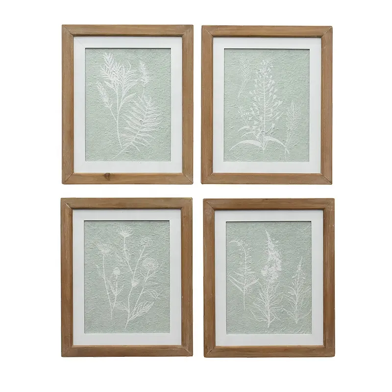 Custom Hout Muurframe Foto Home Decor Fotoprint Botanische Bloemenschilderijen Papier Muurkunst Prints Voor Slaapkamer Woonkamer