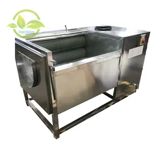 Stainless Steel Vegetable And Fruit Brush Washing Machine For High Quality Brush Roller Vegetable Washer Peeler Machine