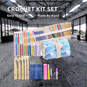 Kit de <span class=keywords><strong>crochet</strong></span> complet en plastique simple pour travaux manuels, crochets ergonomiques pour le bricolage - Product Image 2