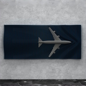 ML-WD058 Customizable Multifunction Airplane Pattern Solid Wood Handcrafted <b>Wall</b> Decor Aviation <b>Sign</b> for Living Room Kids - Product Image 3