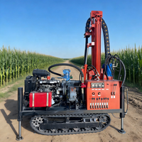 Foreuse hydraulique portable à forage de puits bon marché, 58 CV, diesel, 300 m, machine de forage de puits d'eau sur chenilles