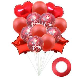 Kit de Globos de Papel Metálico con Forma de Pentagrama, Decoración para Bodas y Fiestas de Cumpleaños, Globos de Confeti, Juego de 15 Piezas - Product Image 4