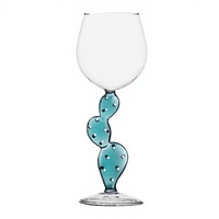 Gobelets à vin en cristal faits à la main au design classique, écologiques, à long pied, élégants, style Cactus, options personnalisables, capacité 350 ml