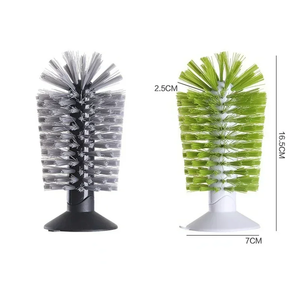 แปรงทำความสะอาดแก้วน้ำแบบดูดติดอ่างล้างจาน อุปกรณ์ทำความสะอาดแก้วไวน์ ขวดน้ำ แก้วน้ำ แก้วใส อุปกรณ์ทำความสะอาดในครัว - Product Image 5