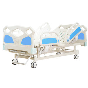 Cama de <span class=keywords><strong>hospital</strong></span> manual multifuncional ajustable 4 barandillas pequeñas 2 manivela Haowei Kang Modelo 17 2 años de garantía Metal comercial - Product Image 6