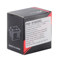 JX PDI-9180MG 10g 180 degrés Engrenage de direction en métal et plastique pour voiture RC, accessoires de mise à niveau, moteur 4.8V-6V avec emballage en boîte colorée