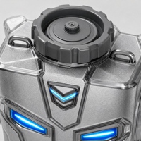 Conteneur d'eau de camping de style robot 10L, seau portable en PC de qualité alimentaire avec couvercle hermétique et valve à pression d'air