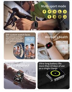 Reloj Inteligente TK18 con Pantalla AMOLED de 2.04 Pulgadas, ECG, Monitor de Temperatura Corporal y Frecuencia Cardíaca, Resistente al Agua IP68, Batería de 650mAh, Reloj Deportivo - Product Image 4