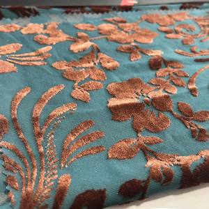 중국 뜨거운 판매 인쇄 번 아웃 꽃 드레스 스포츠웨어 및 수영복-소년과 소녀를위한 반짝이는 벨벳 스트레치 원단 - Product Image 1