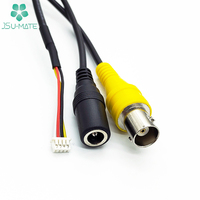 Câble d'extension d'alimentation personnalisé Y Splitter DC 5521/25 femelle, câble de connexion JST 4 broches vers connecteur DC BNC, câble 4 broches