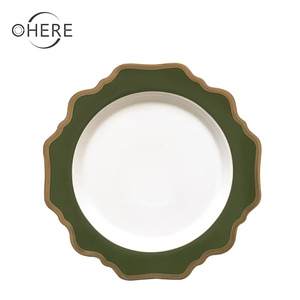 Assiette de présentation de luxe Ohere <span class=keywords><strong>Green</strong></span> Sunflower Design pour événements et traiteurs, utilisable au lave-vaisselle - Product Image 4