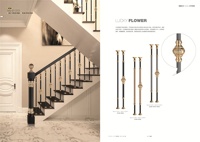 Balustrade moderne en aluminium, main courante, balustres métalliques pour escalier et terrasse, pour villa et hôtel, fixation au sol, hauteur personnalisable