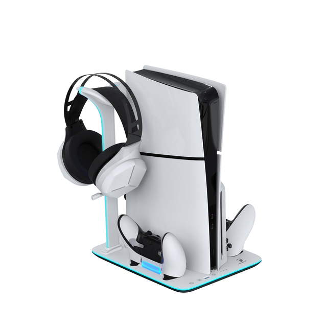 Universal Multi-Function Cooling Station Base Slim Stand Slim Console Charging Dock Multifunctional Colorful Atmosphere