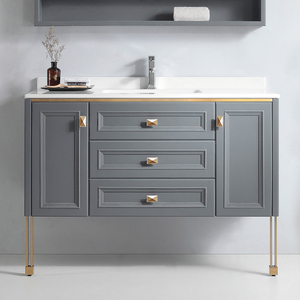 <span class=keywords><strong>Armoire</strong></span> <span class=keywords><strong>sur</strong></span> <span class=keywords><strong>pied</strong></span> en bois <span class=keywords><strong>de</strong></span> chêne massif K601, placard <span class=keywords><strong>de</strong></span> <span class=keywords><strong>salle</strong></span> <span class=keywords><strong>de</strong></span> bains <span class=keywords><strong>de</strong></span> couleur grise - Product Image 2