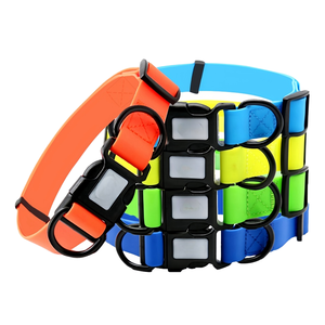 2025 사용자 정의 슈퍼 소프트 PVC 개 고양이 목걸이 방수 LED 조명 환경 친화적 인 솔리드 패턴 개인화 된 애완 동물 - Product Image 2