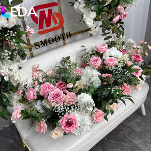 LEDA Ensemble de fleurs artificielles en soie rose pour décoration de toile de fond, arrangement pour mariage printanier - Product Image 2