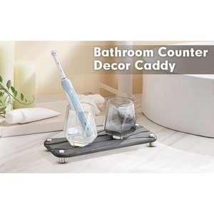 Bandejas organizadoras Caddy de fregadero de moda para encimeras de baño y dormitorios Estante de plantas elegante y solución de almacenamiento - Product Image 3