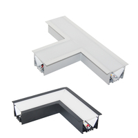 Système d'éclairage linéaire moderne pour plafond, éclairage linéaire LED pour bureau, éclairage linéaire encastré en aluminium moderne pour bureau, éclairage linéaire suspendu LED 20W pour salle de sport