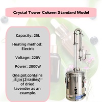 Distillateur d'huiles essentielles en acier inoxydable 15-98L, petit alambic à vapeur, kit complet convivial pour débutants, idéal pour la maison, lavande, rose, hydrolat