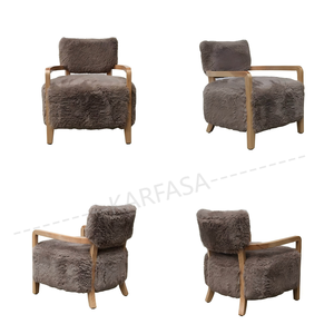 Ghế sofa đơn bọc vải mềm mại, khung gỗ sồi chắc chắn, nội thất phòng khách, phòng ngủ, phòng chờ hiện đại cho gia đình - Product Image 4