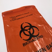Zip Lock Biohazard élimination des déchets taille personnalisée spécimen sac en plastique