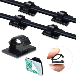 Shuofa – pinces à câbles auto-adhésives pour caméra de tableau de bord, gestion des câbles de voiture, 100 pièces, noires avec motif vert - Product Image 5