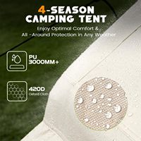 Grande tente gonflable de luxe, imperméable, durable, hermétique, double couche, en tissu Oxford, 6.3, portable, quatre saisons, installation facile, pour la famille