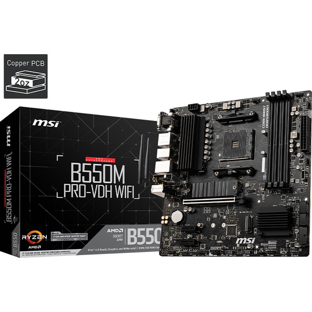 MSI B550M PRO-VDH WiFi ProSeries Motherboard Support AMD Ryzen 5000/3000 Series Desktop Gaming Mainboard in Stock Fast Shipping