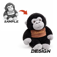 Maßgefertigtes Gorilla-Plüschtier Gestopfter Affe Weiche Cartoon-Kawaii-Puppe Stressabbau-Geschenk für Kinder und Erwachsene Großhandel Affen-Plüsch