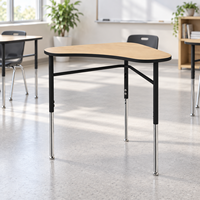 Bureau d'étude scolaire moderne en forme de toboggan, écologique, réglable en hauteur, table de classe empilable en MDF, mobilier de bureau à domicile, garantie 15 ans