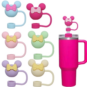 Cubierta de Pajita con Diseño de Cabeza de Anime para Vaso de Agua, 10mm, Antipolvo y Antiderrames, Tapa de Plástico, Nuevo Diseño, Accesorios para Bebidas - Product Image 1