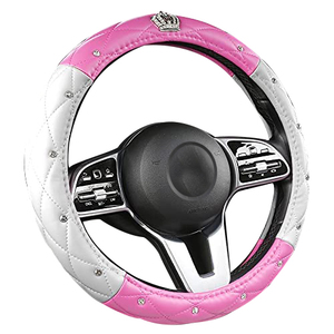 <span class=keywords><strong>Funda</strong></span> de cuero <span class=keywords><strong>para</strong></span> <span class=keywords><strong>volante</strong></span> de <span class=keywords><strong>mujer</strong></span>, cobertura <span class=keywords><strong>para</strong></span> <span class=keywords><strong>volante</strong></span> de tamaño medio, color brillante - Product Image 1