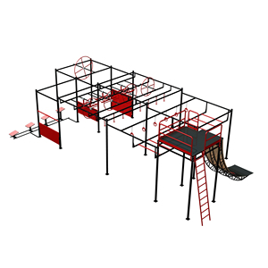 Cages d'entraînement <span class=keywords><strong>Ninja</strong></span> <span class=keywords><strong>Warrior</strong></span> en aluminium de type obstacle pour 2 à <span class=keywords><strong>8</strong></span> utilisateurs, capacité maximale de <span class=keywords><strong>8</strong></span> pour une utilisation en extérieur/intérieur - Product Image 2
