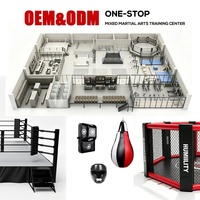 Octogone de boxe MMA standard international surélevé de 13 pieds pour entraînement en salle et ring UFC
